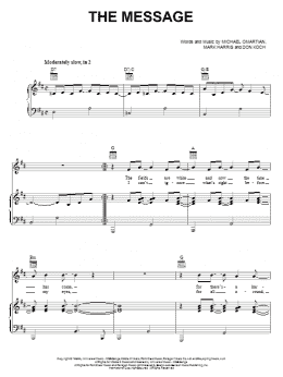 page one of The Message (Piano, Vocal & Guitar Chords (Right-Hand Melody))