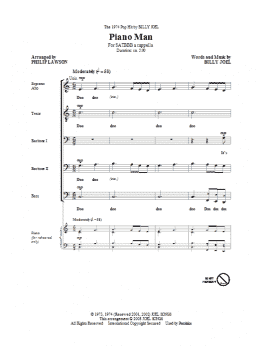 page one of Piano Man (SATB Choir)