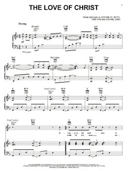 page one of The Love Of Christ (Piano, Vocal & Guitar Chords (Right-Hand Melody))