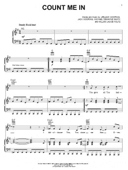 page one of Count Me In (Piano, Vocal & Guitar Chords (Right-Hand Melody))