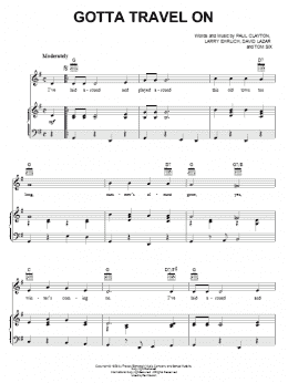 page one of Gotta Travel On (Piano, Vocal & Guitar Chords (Right-Hand Melody))
