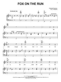 page one of Fox On The Run (Piano, Vocal & Guitar Chords (Right-Hand Melody))