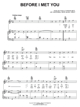 page one of Before I Met You (Piano, Vocal & Guitar Chords (Right-Hand Melody))