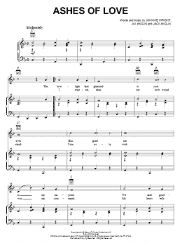 page one of Ashes Of Love (Piano, Vocal & Guitar Chords (Right-Hand Melody))