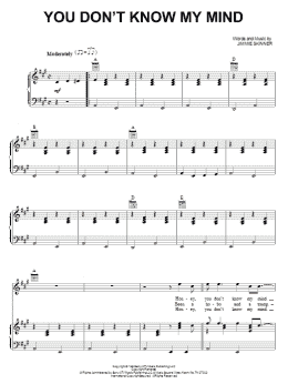 page one of You Don't Know My Mind (Piano, Vocal & Guitar Chords (Right-Hand Melody))