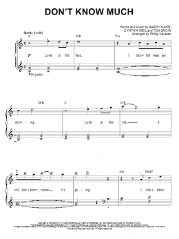 page one of Don't Know Much (arr. Phillip Keveren) (Easy Piano)