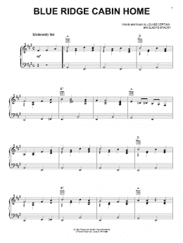 page one of Blue Ridge Cabin Home (Piano, Vocal & Guitar Chords (Right-Hand Melody))