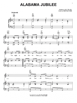 page one of Alabama Jubilee (Piano, Vocal & Guitar Chords (Right-Hand Melody))