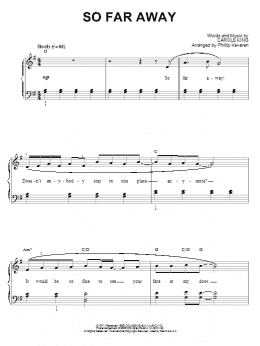 page one of So Far Away (arr. Phillip Keveren) (Piano Solo)