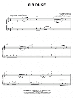 page one of Sir Duke (arr. Phillip Keveren) (Easy Piano)