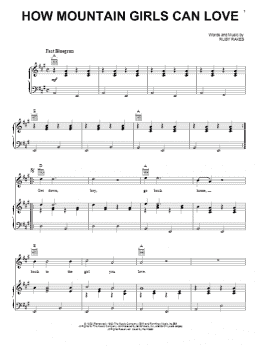 page one of How Mountain Girls Can Love (Piano, Vocal & Guitar Chords (Right-Hand Melody))