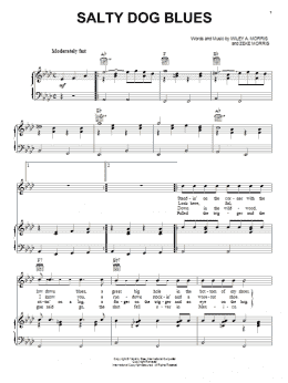 page one of Salty Dog Blues (Piano, Vocal & Guitar Chords (Right-Hand Melody))