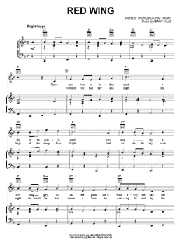 page one of Red Wing (Piano, Vocal & Guitar Chords (Right-Hand Melody))