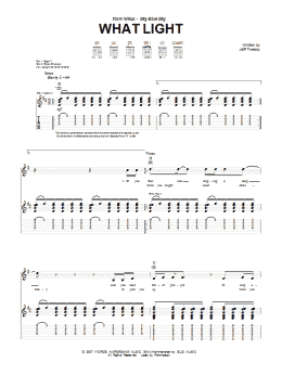 page one of What Light (Guitar Tab)