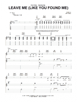 page one of Leave Me (Like You Found Me) (Guitar Tab)