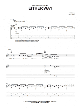 page one of Either Way (Guitar Tab)