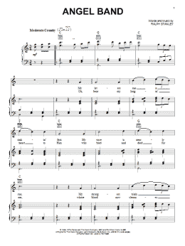 page one of Angel Band (Piano, Vocal & Guitar Chords (Right-Hand Melody))