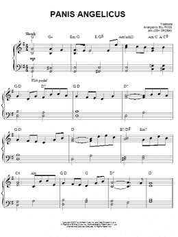 page one of Panis Angelicus (Easy Piano)