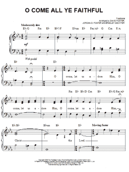 page one of O Come All Ye Faithful (Easy Piano)