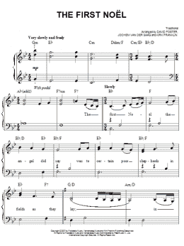 page one of The First Noel (Easy Piano)