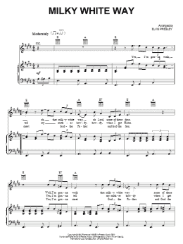 page one of Milky White Way (Piano, Vocal & Guitar Chords (Right-Hand Melody))