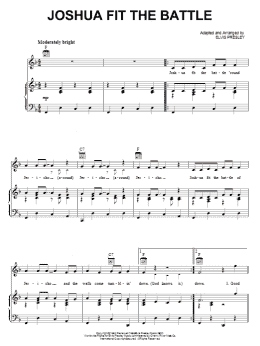 page one of Joshua Fit The Battle (Piano, Vocal & Guitar Chords (Right-Hand Melody))