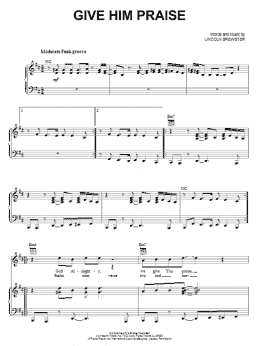page one of Give Him Praise (Piano, Vocal & Guitar Chords (Right-Hand Melody))