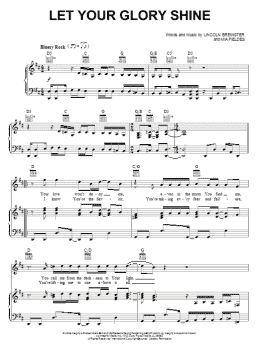 page one of Let Your Glory Shine (Piano, Vocal & Guitar Chords (Right-Hand Melody))