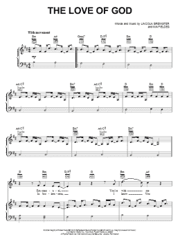 page one of The Love Of God (Piano, Vocal & Guitar Chords (Right-Hand Melody))