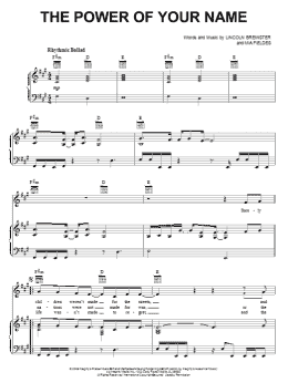 page one of The Power Of Your Name (Piano, Vocal & Guitar Chords (Right-Hand Melody))