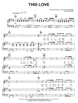 page one of This Love (Piano, Vocal & Guitar Chords (Right-Hand Melody))