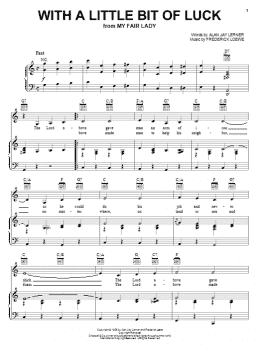 page one of With A Little Bit Of Luck (Piano, Vocal & Guitar Chords (Right-Hand Melody))
