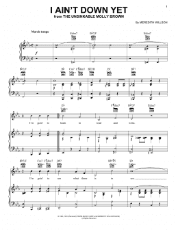 page one of I Ain't Down Yet (Piano, Vocal & Guitar Chords (Right-Hand Melody))