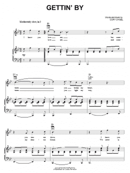 page one of Gettin' By (Piano, Vocal & Guitar Chords (Right-Hand Melody))