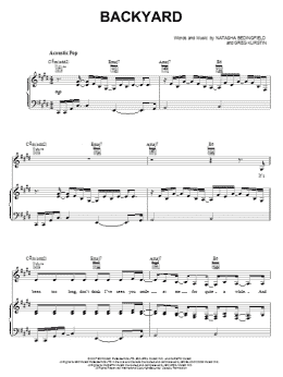 page one of Backyard (Piano, Vocal & Guitar Chords (Right-Hand Melody))