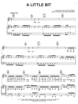 page one of A Little Bit (Piano, Vocal & Guitar Chords (Right-Hand Melody))