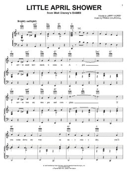 page one of Little April Shower (Piano, Vocal & Guitar Chords (Right-Hand Melody))