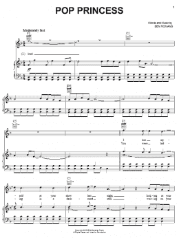 page one of Pop Princess (Piano, Vocal & Guitar Chords (Right-Hand Melody))