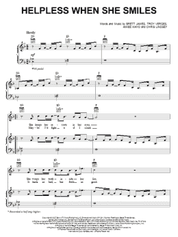page one of Helpless When She Smiles (Piano, Vocal & Guitar Chords (Right-Hand Melody))