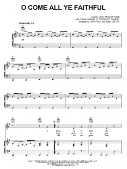 page one of O Come, All Ye Faithful (Piano, Vocal & Guitar Chords (Right-Hand Melody))
