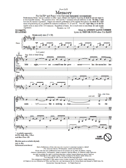 page one of Memory (from Cats) (arr. Ed Lojeski) (SATB Choir)