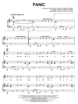 page one of Panic (Piano, Vocal & Guitar Chords (Right-Hand Melody))