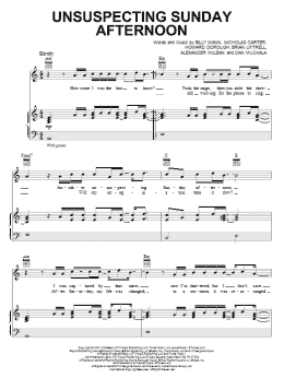 page one of Unsuspecting Sunday Afternoon (Piano, Vocal & Guitar Chords (Right-Hand Melody))
