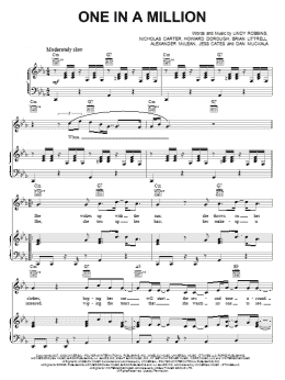 page one of One In A Million (Piano, Vocal & Guitar Chords (Right-Hand Melody))