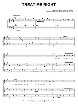 page one of Treat Me Right (Piano, Vocal & Guitar Chords (Right-Hand Melody))