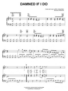page one of Damned If I Do (Piano, Vocal & Guitar Chords (Right-Hand Melody))