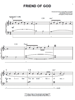 page one of Friend Of God (arr. Phillip Keveren) (Easy Piano)