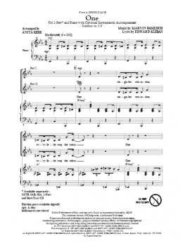 page one of One (from A Chorus Line) (2-Part Choir)