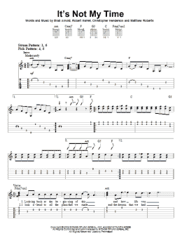 page one of It's Not My Time (Easy Guitar Tab)