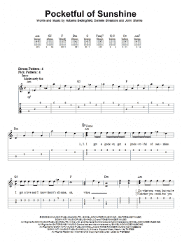 page one of Pocketful Of Sunshine (Easy Guitar Tab)